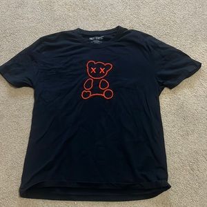 Black T shirt with Red Bear Stitching